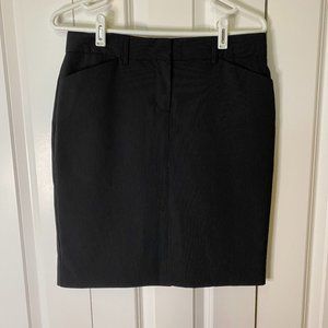 EXPRESS Design Studio Black Striped Casual Skirt